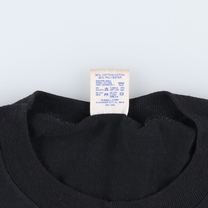 80s-90'S JERSEYS Harley-Davidson 3D Emblem Motorcycle T-Shirt, Made in USA, Men's Size L (approx.) cotton black type Vintage Second Hand