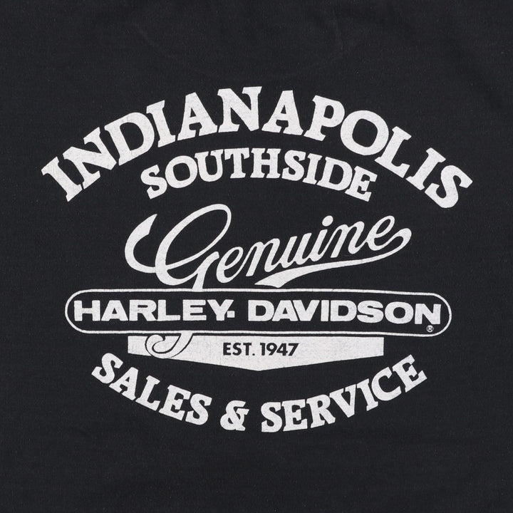 80s-90'S JERSEYS Harley-Davidson 3D Emblem Motorcycle T-Shirt, Made in USA, Men's Size L (approx.) cotton black type Vintage Second Hand