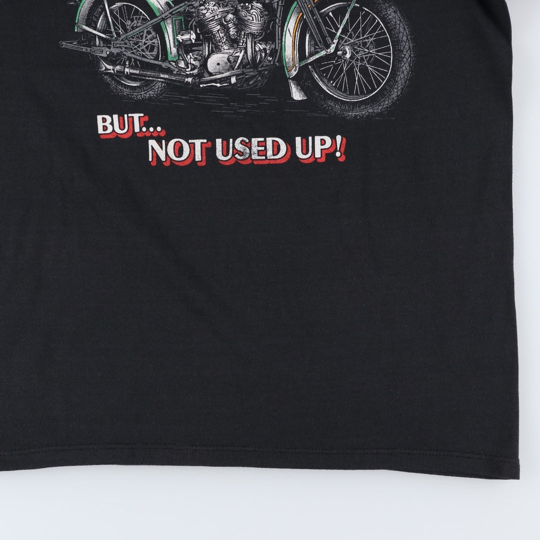 80s-90'S JERSEYS Harley-Davidson 3D Emblem Motorcycle T-Shirt, Made in USA, Men's Size L (approx.) cotton black type Vintage Second Hand
