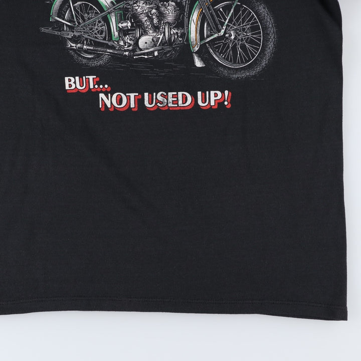 80s-90'S JERSEYS Harley-Davidson 3D Emblem Motorcycle T-Shirt, Made in USA, Men's Size L (approx.) cotton black type Vintage Second Hand