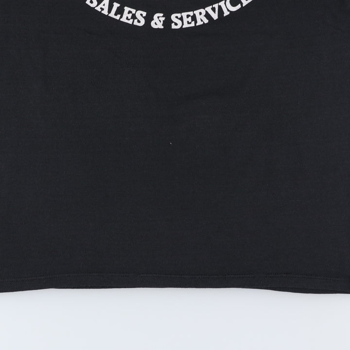 80s-90'S JERSEYS Harley-Davidson 3D Emblem Motorcycle T-Shirt, Made in USA, Men's Size L (approx.) cotton black type Vintage Second Hand