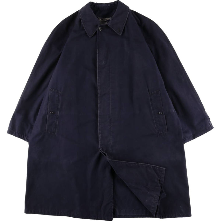 Burberry's Balmacaan Coat, Made in England, Men's Size L unclear navy blue type Vintage Second Hand