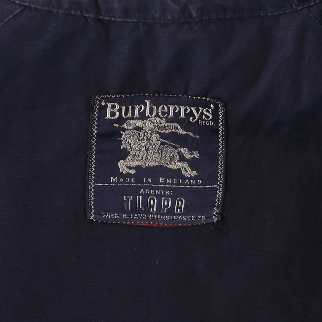 Burberry's Balmacaan Coat, Made in England, Men's Size L unclear navy blue type Vintage Second Hand