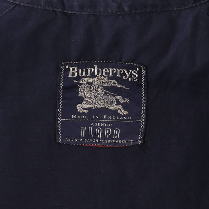 Burberry's Balmacaan Coat, Made in England, Men's Size L unclear navy blue type Vintage Second Hand