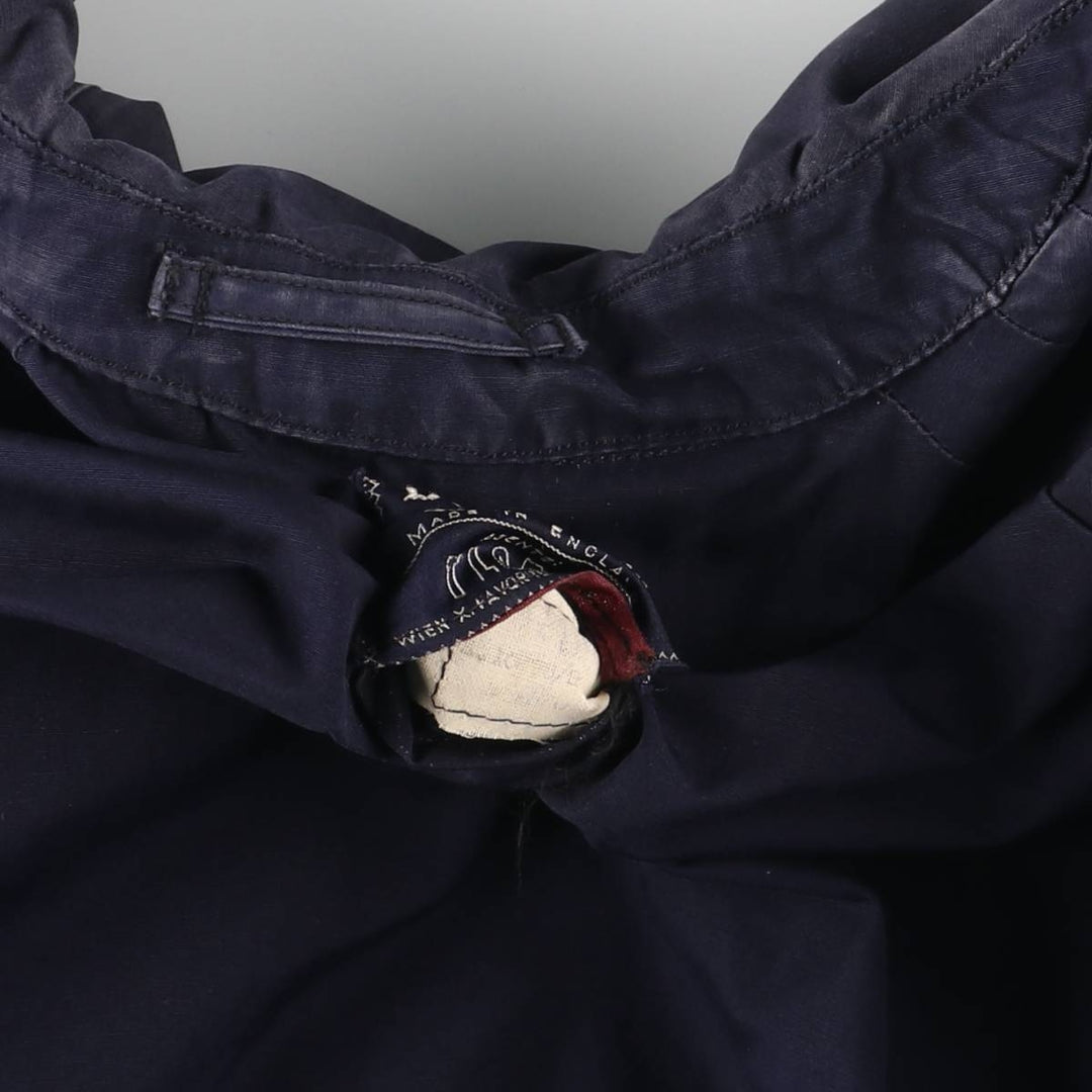 Burberry's Balmacaan Coat, Made in England, Men's Size L unclear navy blue type Vintage Second Hand
