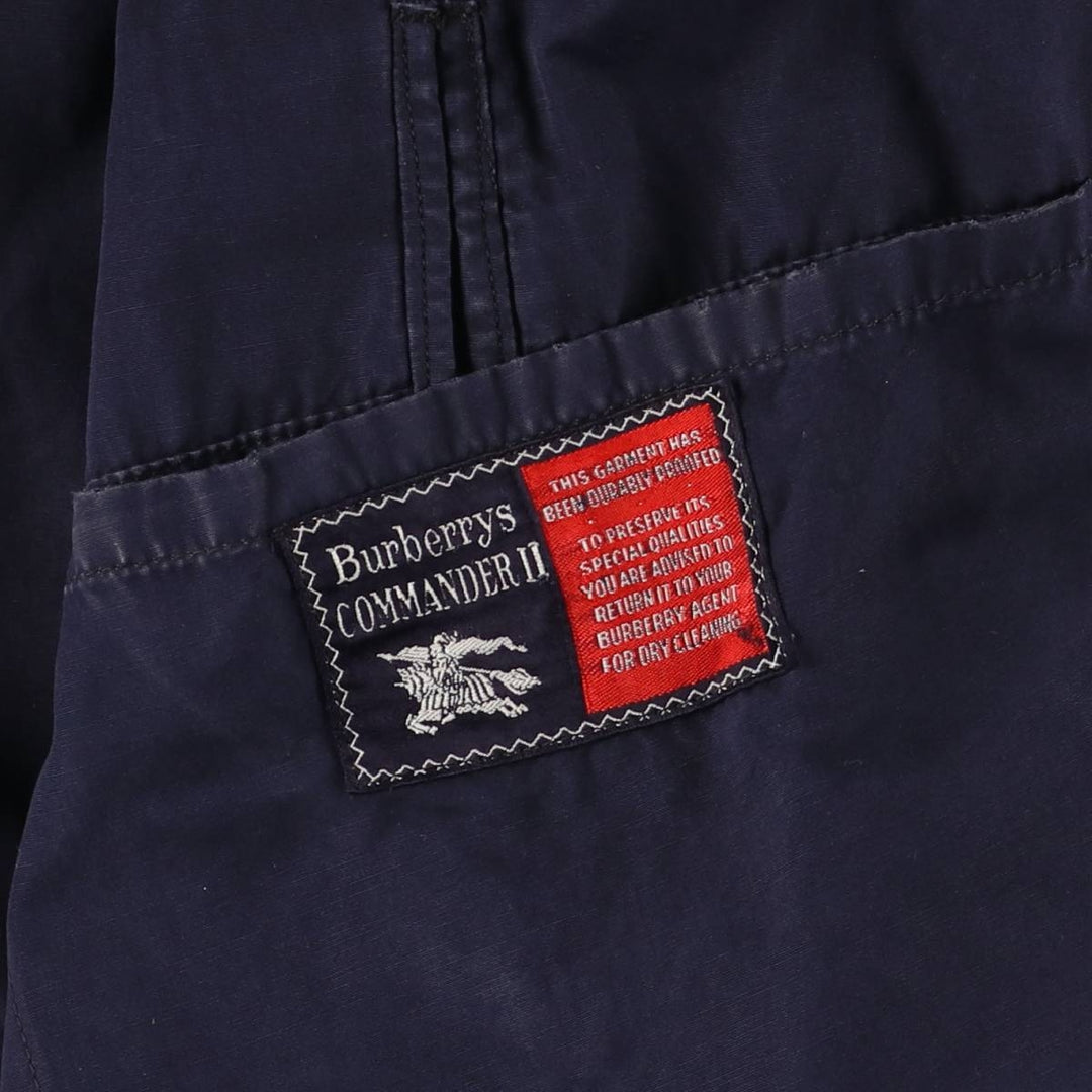 Burberry's Balmacaan Coat, Made in England, Men's Size L unclear navy blue type Vintage Second Hand