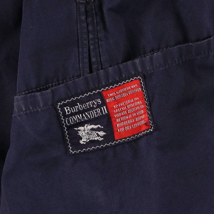Burberry's Balmacaan Coat, Made in England, Men's Size L unclear navy blue type Vintage Second Hand