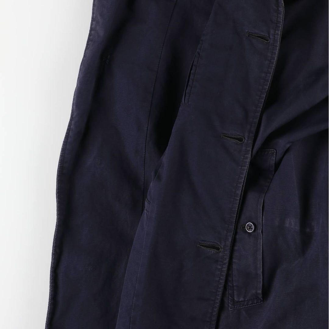 Burberry's Balmacaan Coat, Made in England, Men's Size L unclear navy blue type Vintage Second Hand