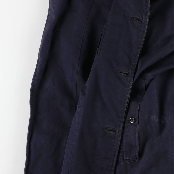 Burberry's Balmacaan Coat, Made in England, Men's Size L unclear navy blue type Vintage Second Hand