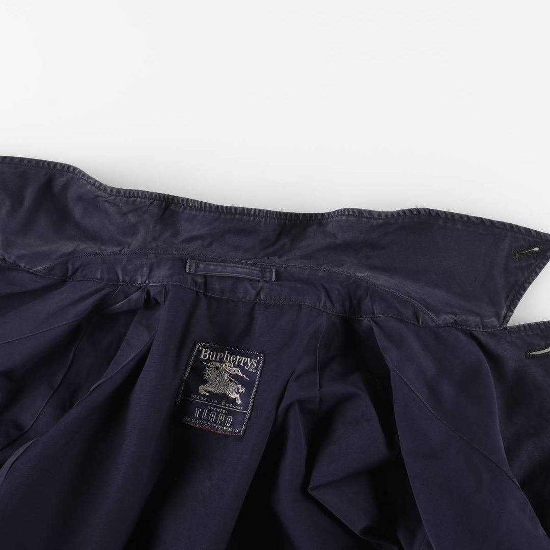 Burberry's Balmacaan Coat, Made in England, Men's Size L unclear navy blue type Vintage Second Hand