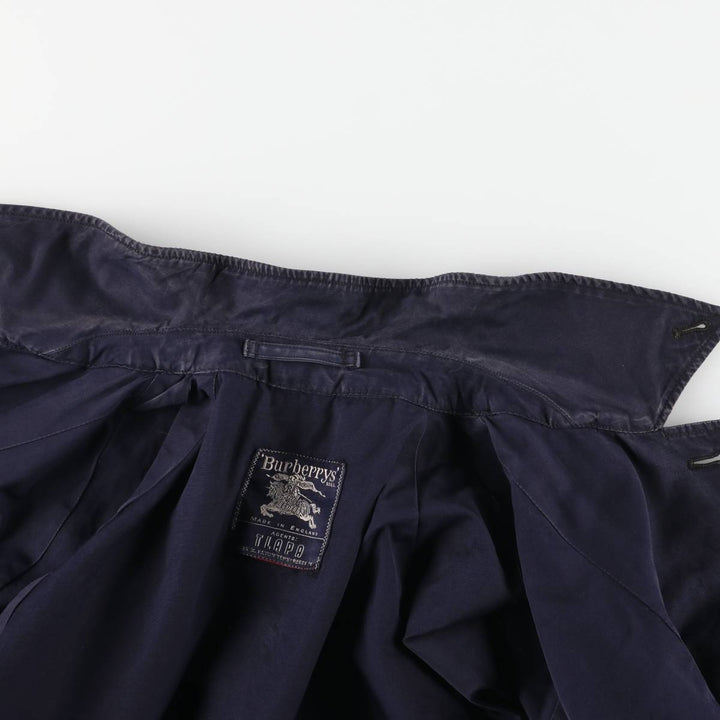 Burberry's Balmacaan Coat, Made in England, Men's Size L unclear navy blue type Vintage Second Hand