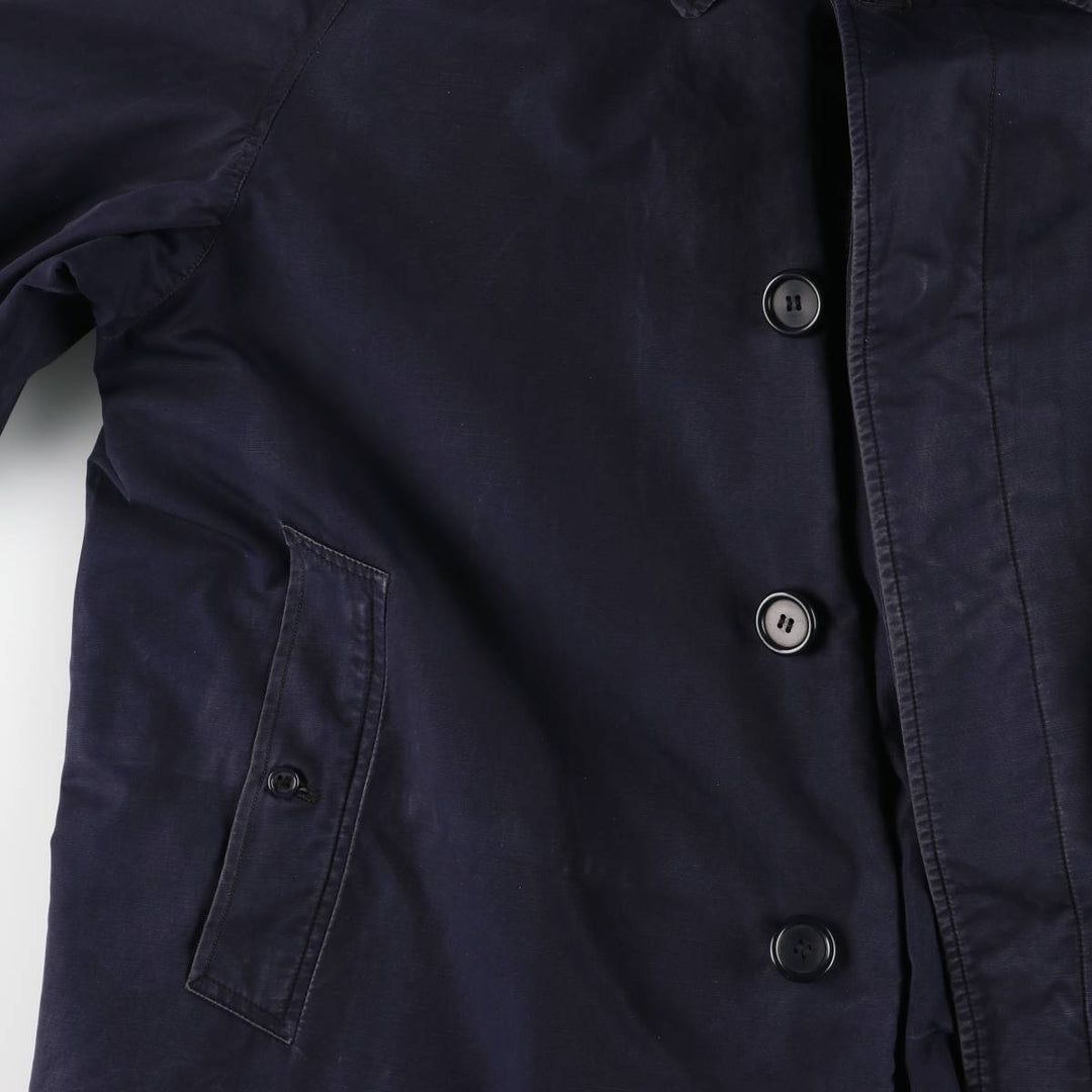 Burberry's Balmacaan Coat, Made in England, Men's Size L unclear navy blue type Vintage Second Hand