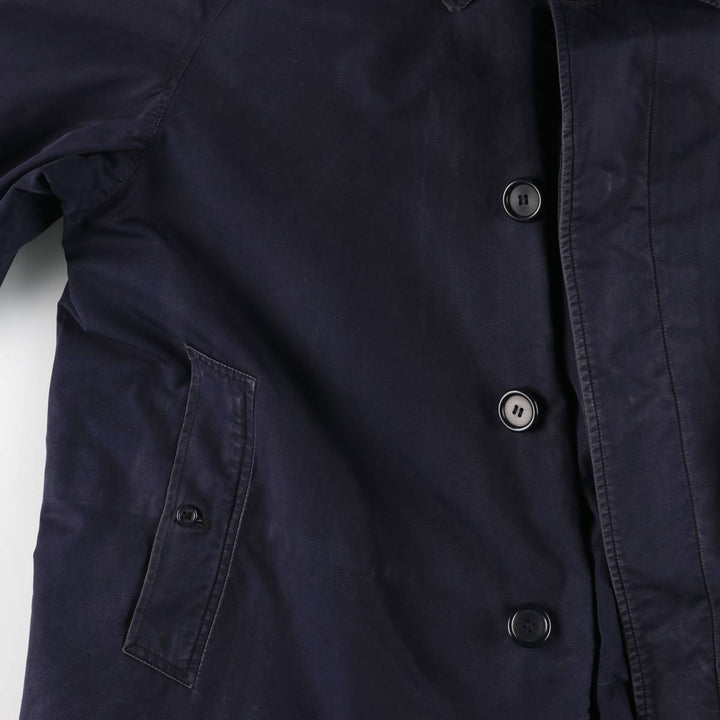 Burberry's Balmacaan Coat, Made in England, Men's Size L unclear navy blue type Vintage Second Hand