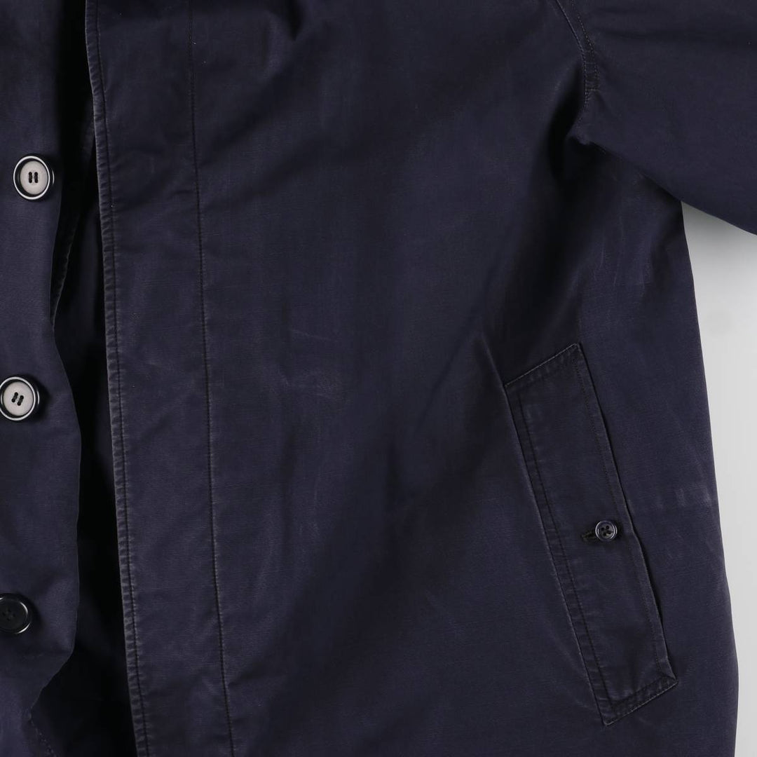 Burberry's Balmacaan Coat, Made in England, Men's Size L unclear navy blue type Vintage Second Hand