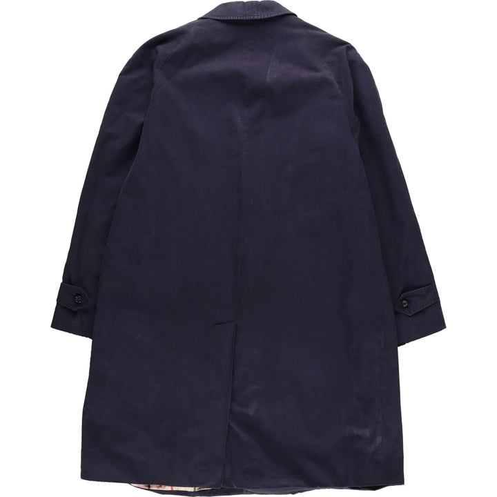Burberry's Balmacaan Coat, Made in England, Men's Size L unclear navy blue type Vintage Second Hand