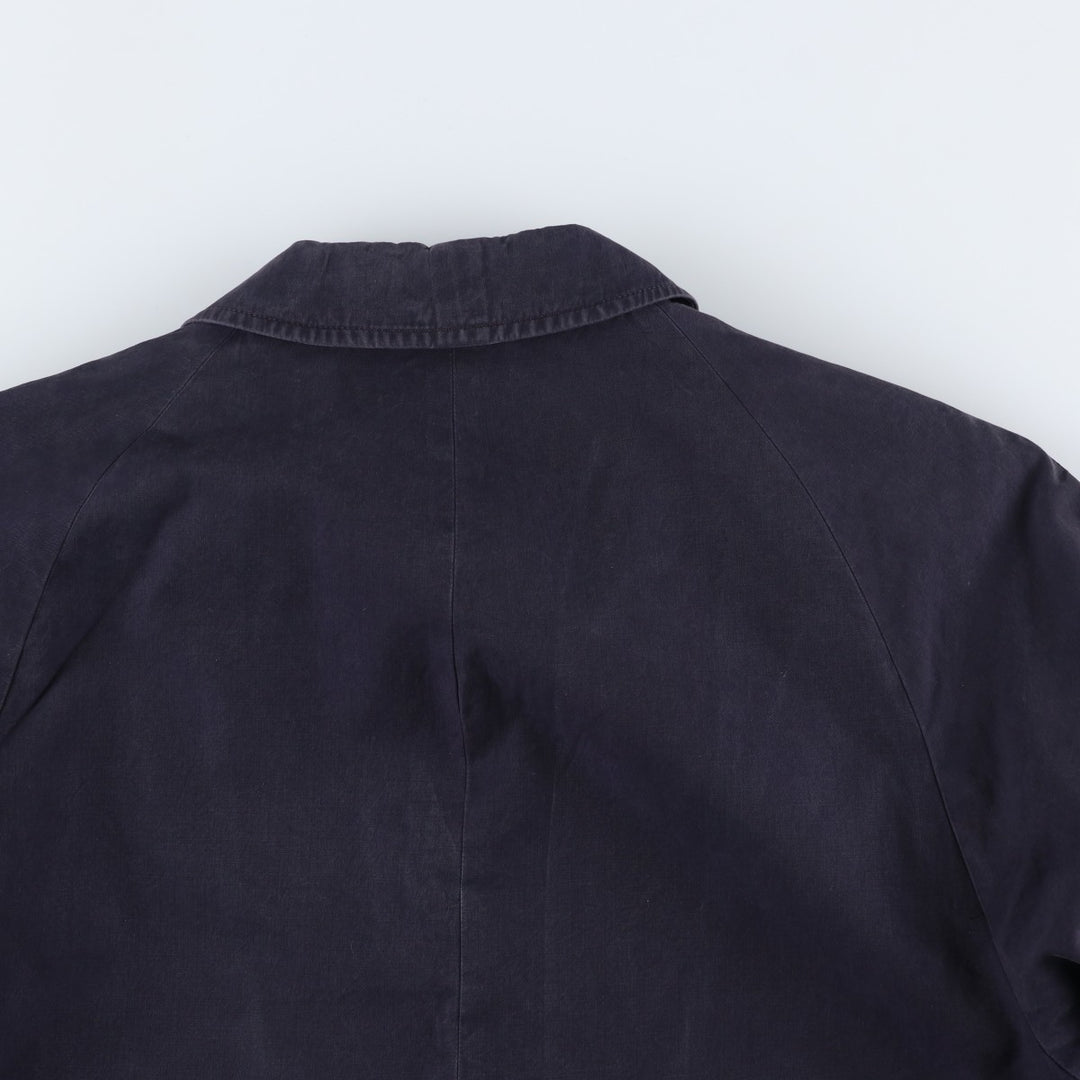 Burberry's Balmacaan Coat, Made in England, Men's Size L unclear navy blue type Vintage Second Hand
