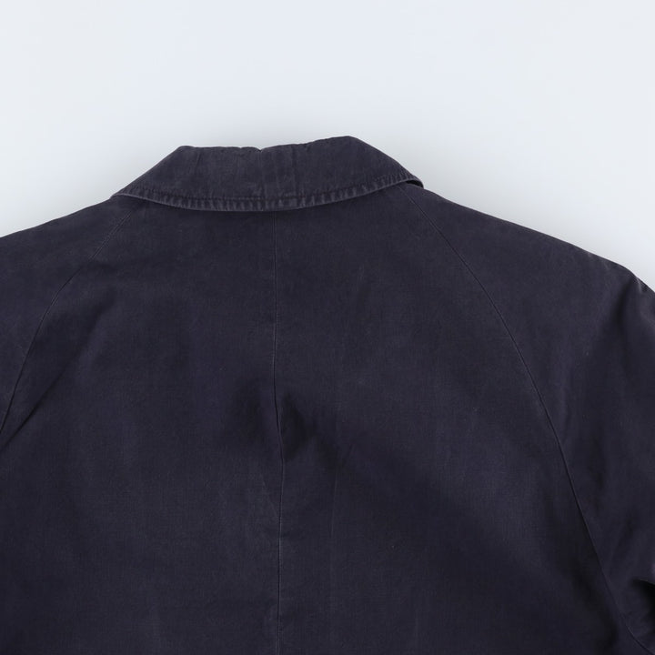 Burberry's Balmacaan Coat, Made in England, Men's Size L unclear navy blue type Vintage Second Hand
