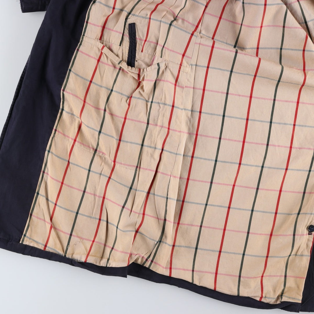 Burberry's Balmacaan Coat, Made in England, Men's Size L unclear navy blue type Vintage Second Hand