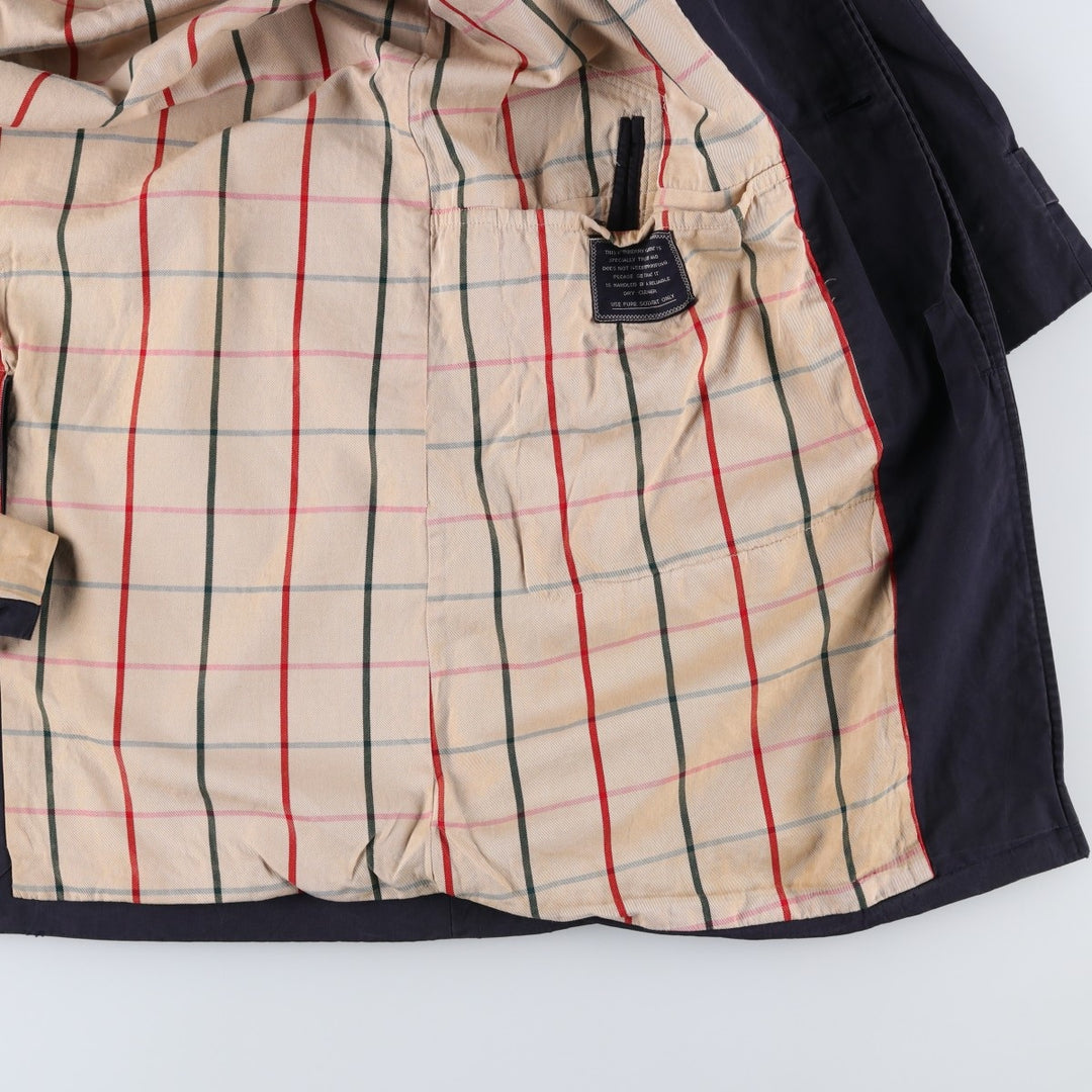Burberry's Balmacaan Coat, Made in England, Men's Size L unclear navy blue type Vintage Second Hand