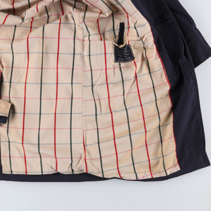 Burberry's Balmacaan Coat, Made in England, Men's Size L unclear navy blue type Vintage Second Hand