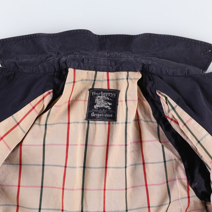Burberry's Balmacaan Coat, Made in England, Men's Size L unclear navy blue type Vintage Second Hand
