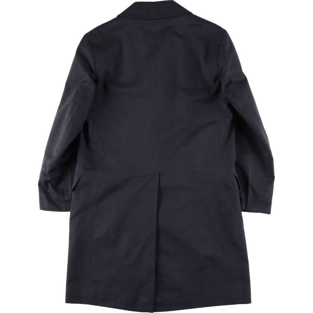 Burberry's Balmacaan Coat (Single-breasted coat), Made in England, Men's Size S (approx.) Terylene navy blue type Vintage Second Hand