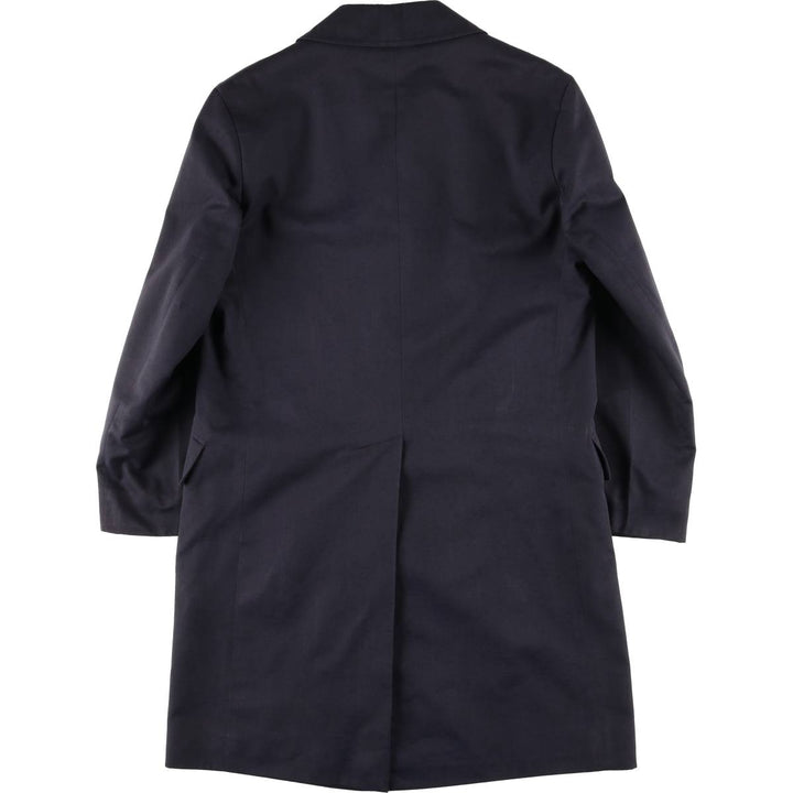 Burberry's Balmacaan Coat (Single-breasted coat), Made in England, Men's Size S (approx.) Terylene navy blue type Vintage Second Hand