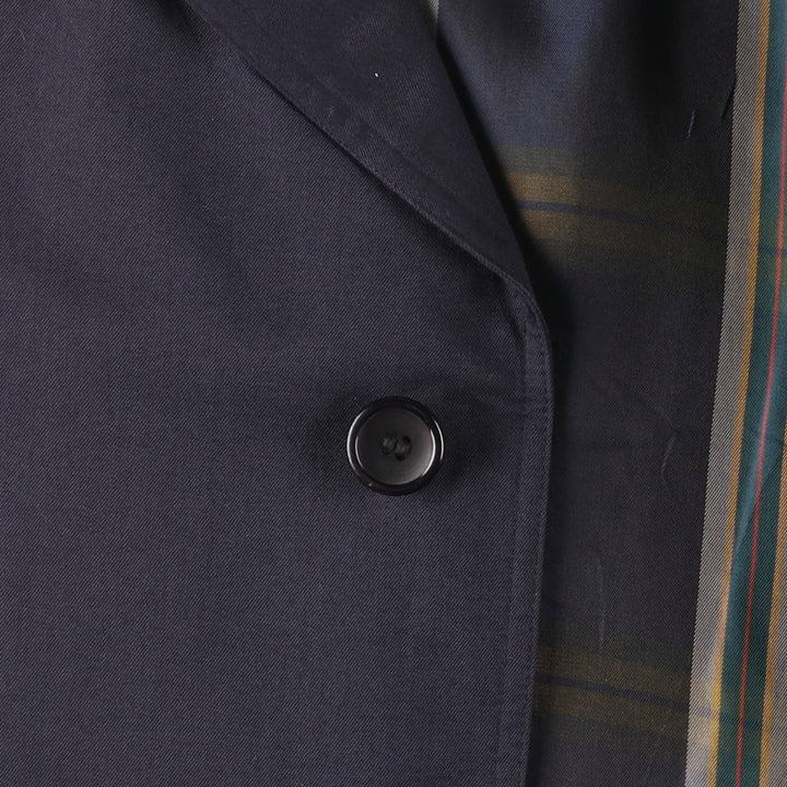 Burberry's Balmacaan Coat (Single-breasted coat), Made in England, Men's Size S (approx.) Terylene navy blue type Vintage Second Hand