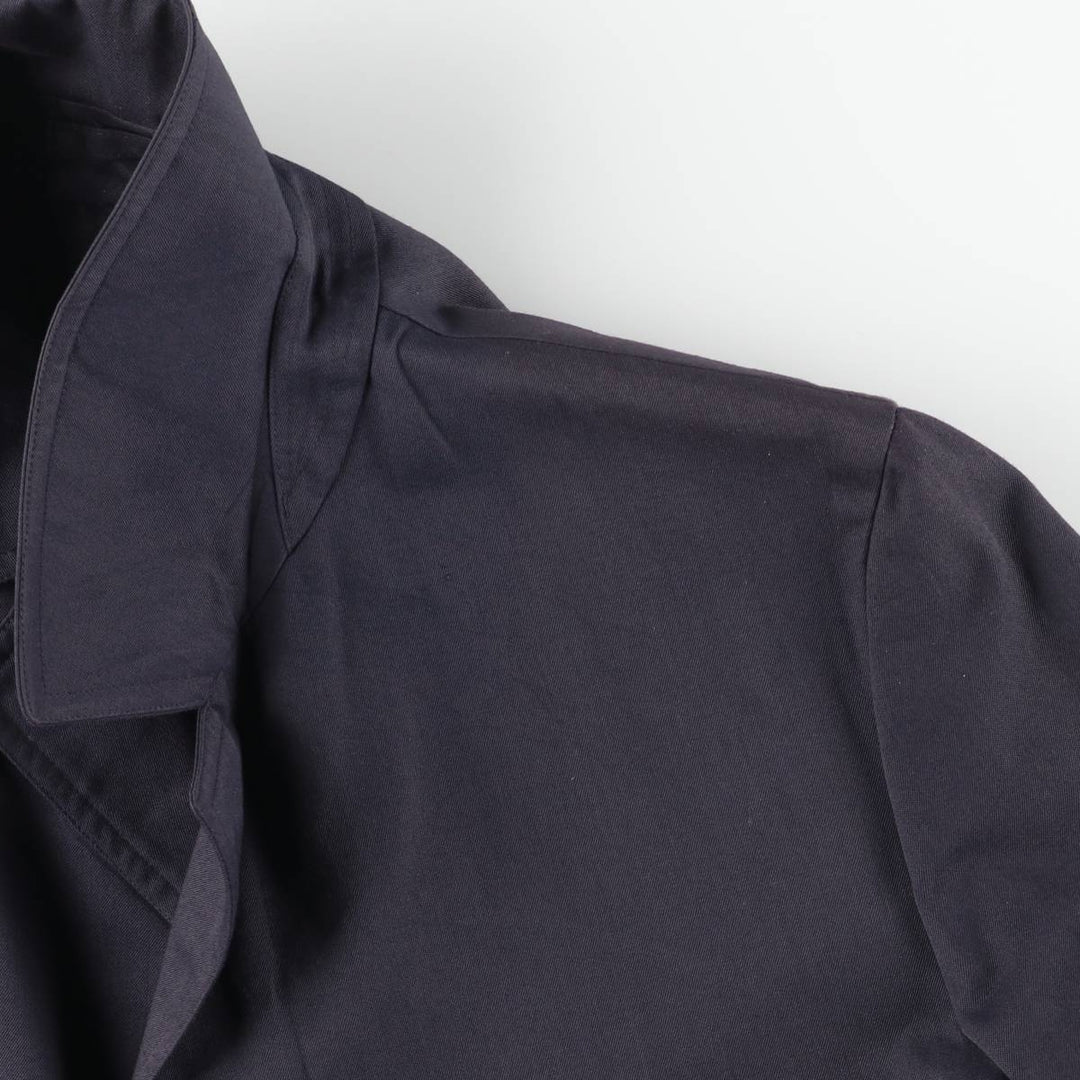 Burberry's Balmacaan Coat (Single-breasted coat), Made in England, Men's Size S (approx.) Terylene navy blue type Vintage Second Hand