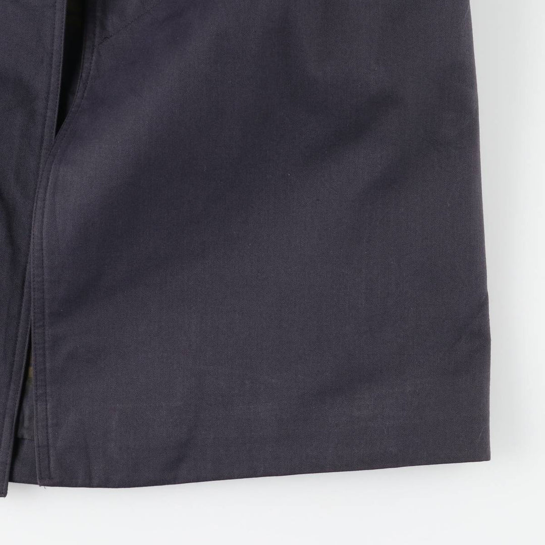 Burberry's Balmacaan Coat (Single-breasted coat), Made in England, Men's Size S (approx.) Terylene navy blue type Vintage Second Hand