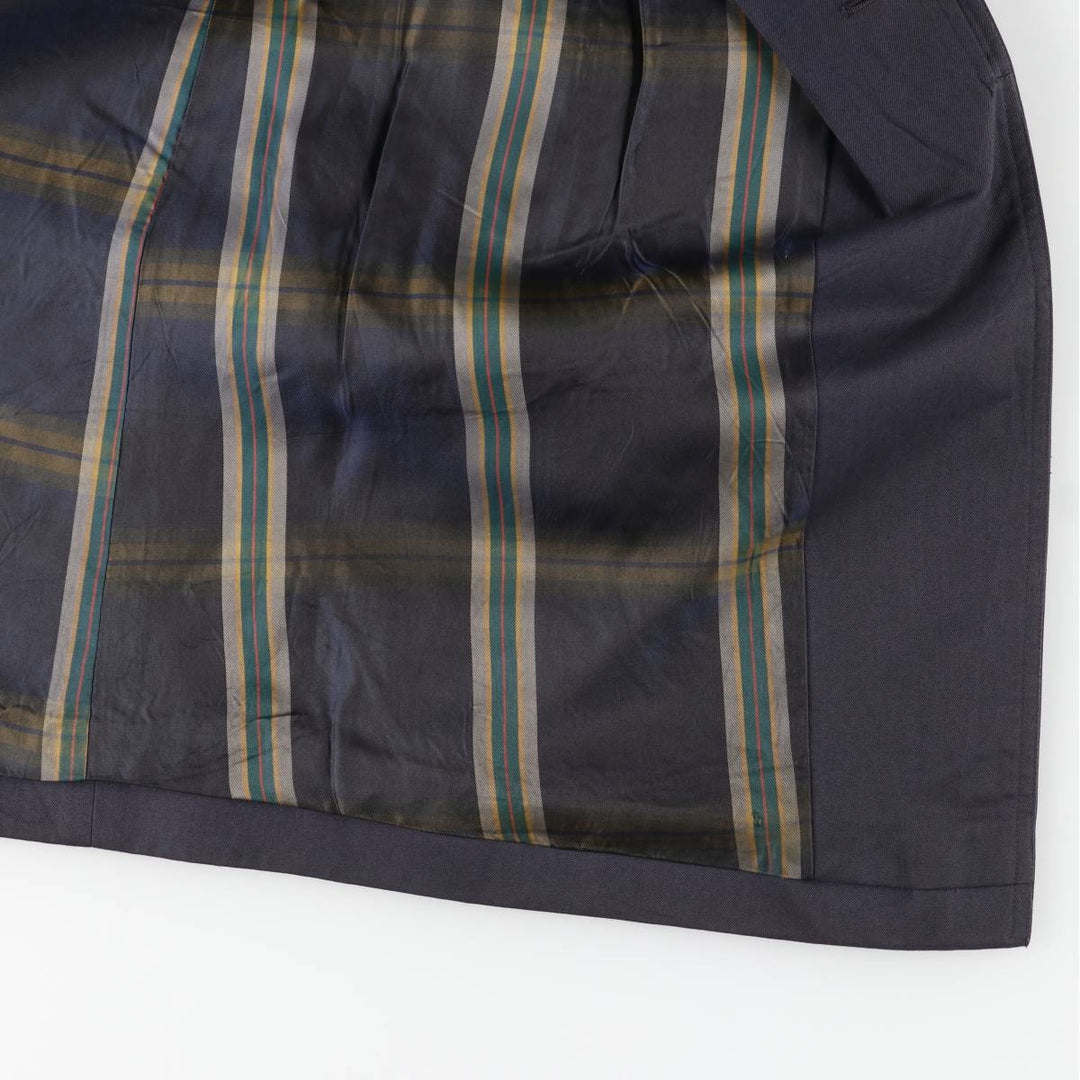 Burberry's Balmacaan Coat (Single-breasted coat), Made in England, Men's Size S (approx.) Terylene navy blue type Vintage Second Hand