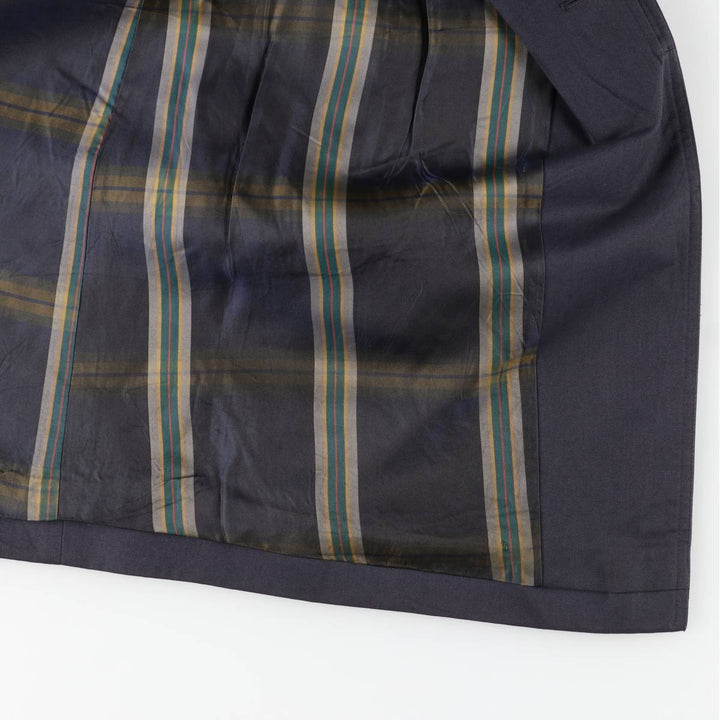 Burberry's Balmacaan Coat (Single-breasted coat), Made in England, Men's Size S (approx.) Terylene navy blue type Vintage Second Hand