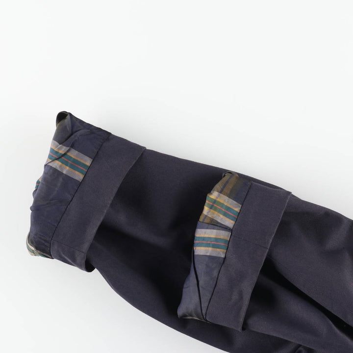 Burberry's Balmacaan Coat (Single-breasted coat), Made in England, Men's Size S (approx.) Terylene navy blue type Vintage Second Hand