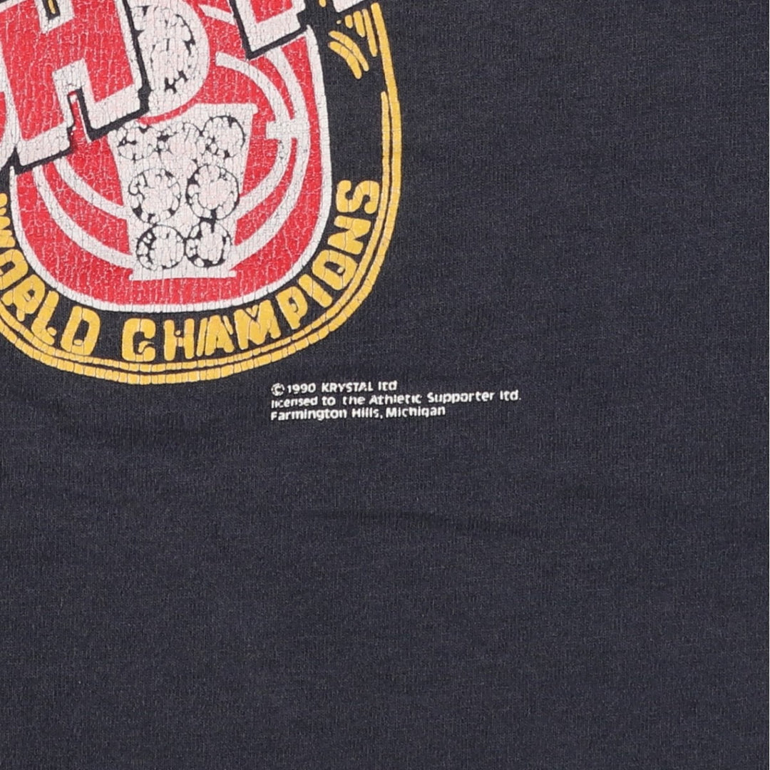 90'S Screen Stars Best Printed T-shirt Made in USA Men's L Vintage cotton black type Vintage Second Hand