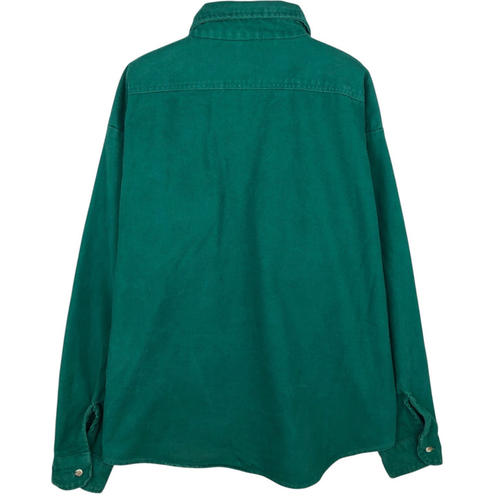 Vintage 70s-80'S Five Brother long-sleeved chamois cloth shirt, made in the USA, men's size XL cotton green type Vintage Second Hand