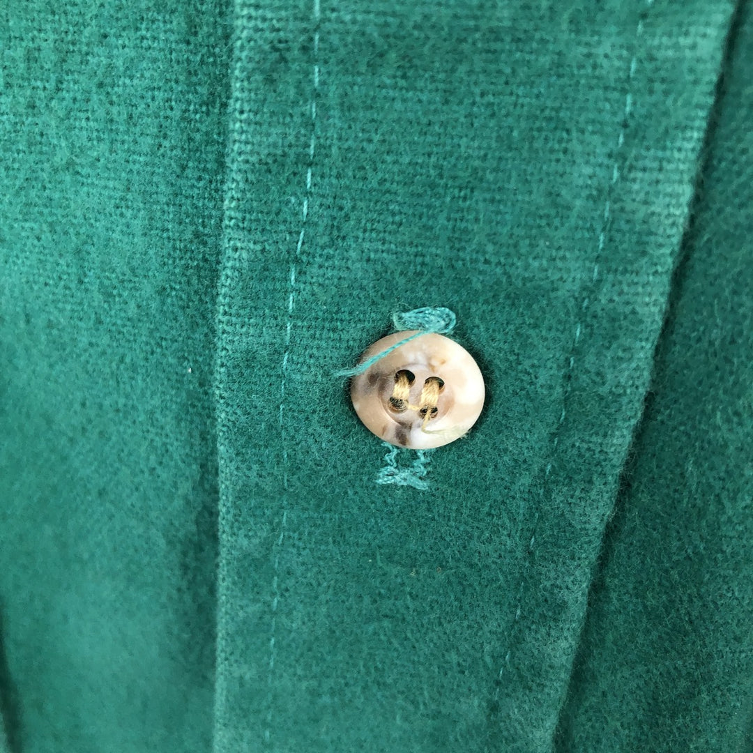 Vintage 70s-80'S Five Brother long-sleeved chamois cloth shirt, made in the USA, men's size XL cotton green type Vintage Second Hand