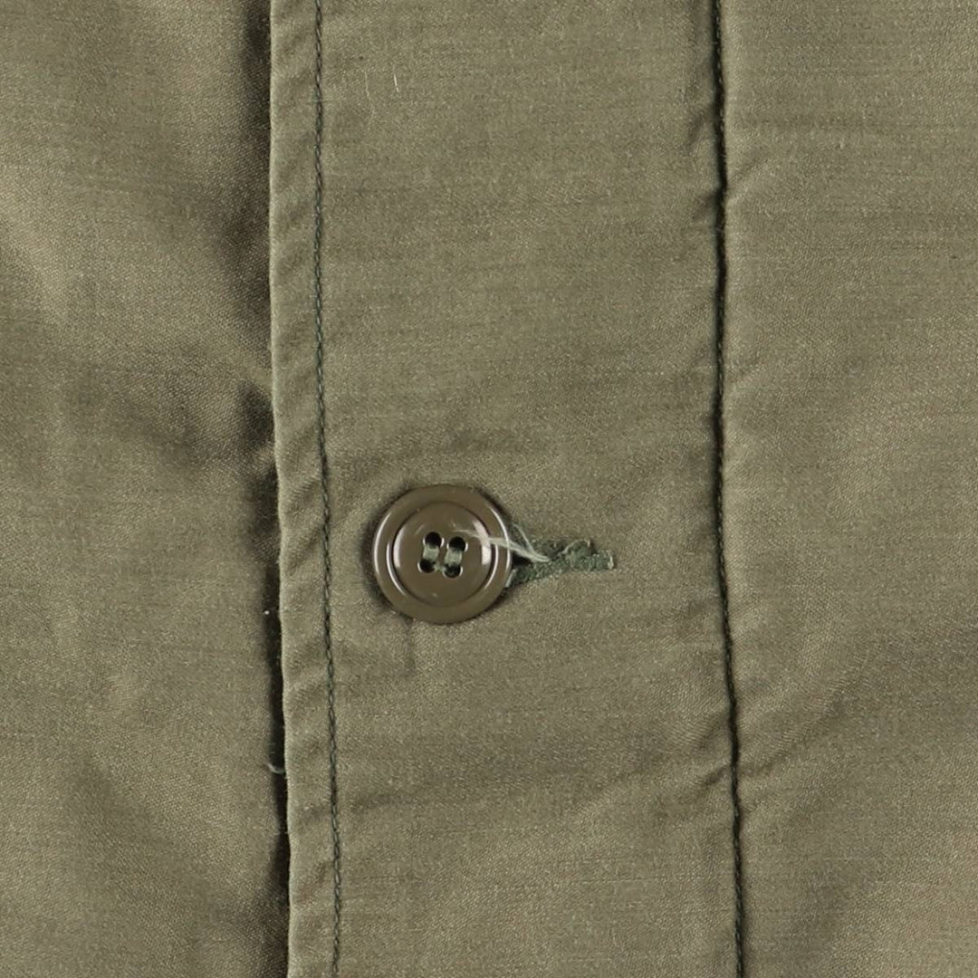 1980'S US Military A-2 Military Deck Jacket, Made in USA, X-LARGE (46-48), Men's XL equivalent, Vintage Nylon Khaki type Vintage Second Hand