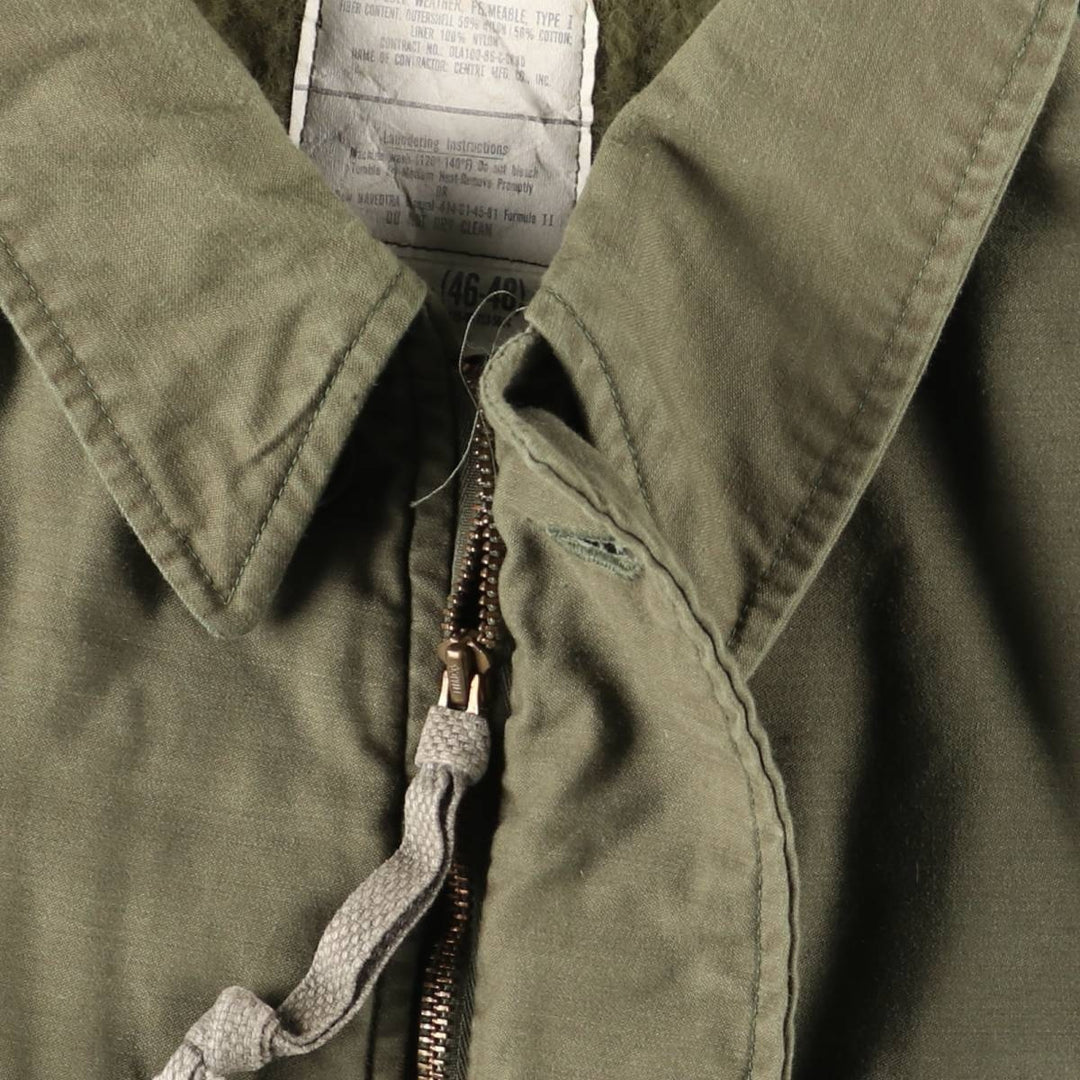 1980'S US Military A-2 Military Deck Jacket, Made in USA, X-LARGE (46-48), Men's XL equivalent, Vintage Nylon Khaki type Vintage Second Hand