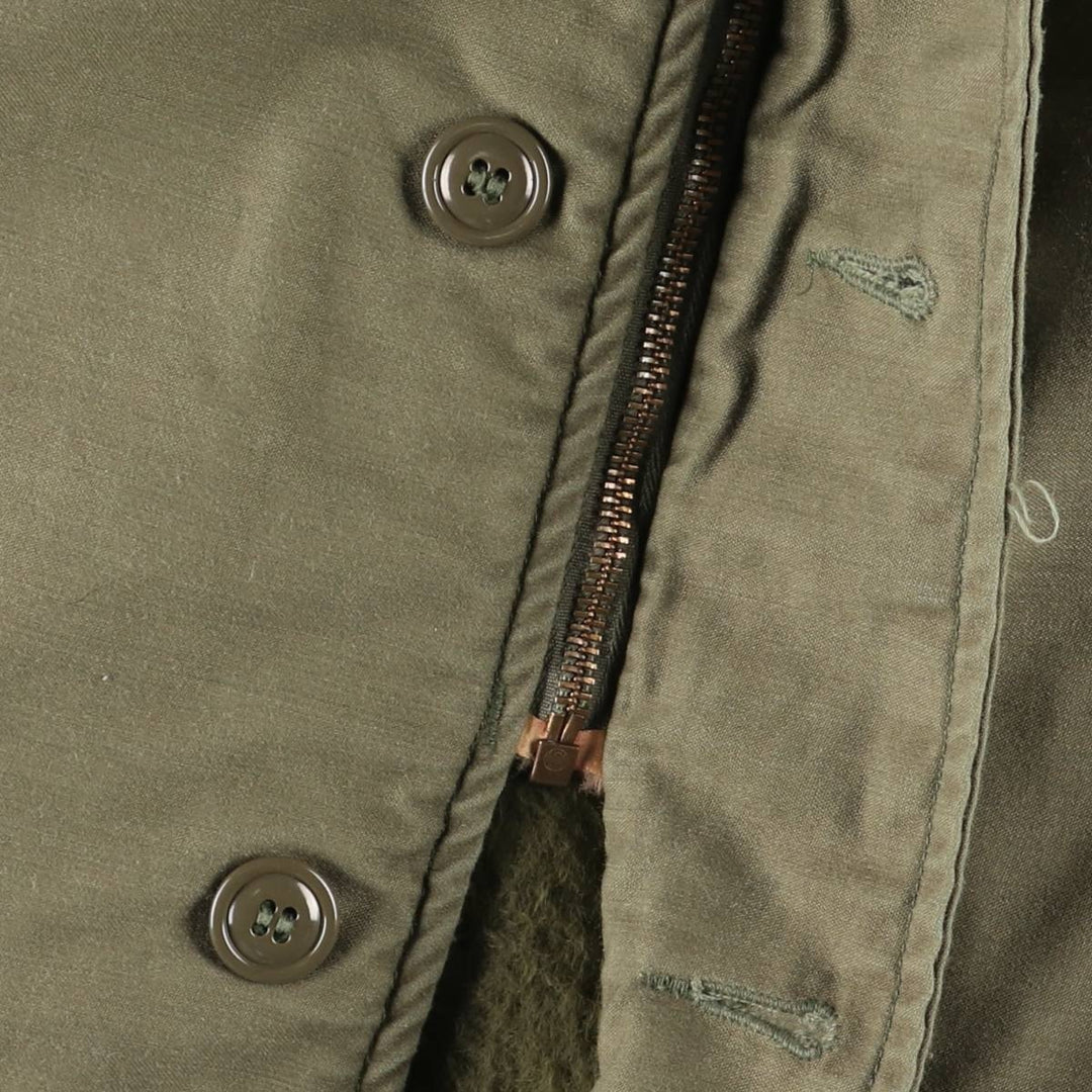 1980'S US Military A-2 Military Deck Jacket, Made in USA, X-LARGE (46-48), Men's XL equivalent, Vintage Nylon Khaki type Vintage Second Hand