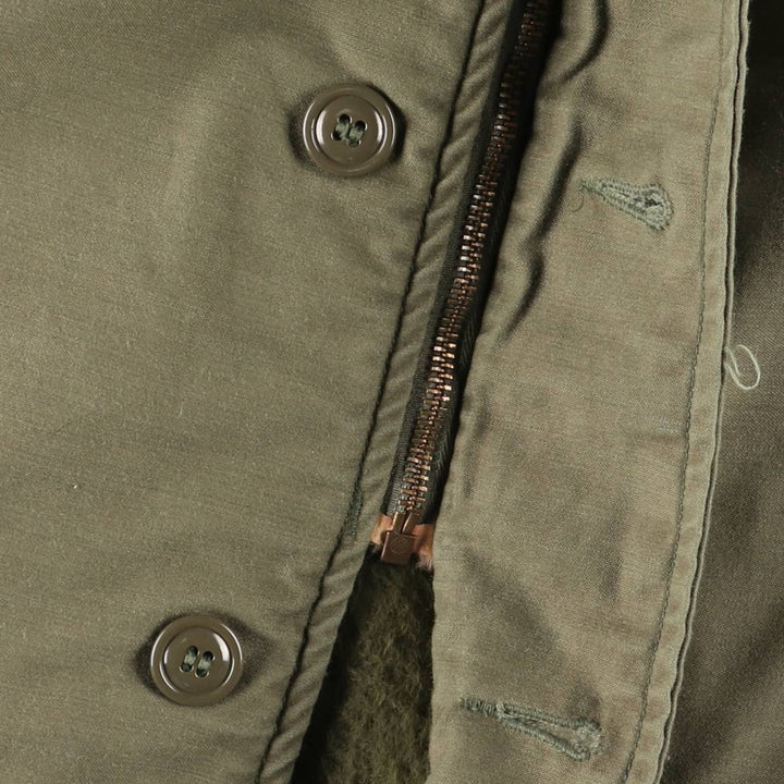 1980'S US Military A-2 Military Deck Jacket, Made in USA, X-LARGE (46-48), Men's XL equivalent, Vintage Nylon Khaki type Vintage Second Hand