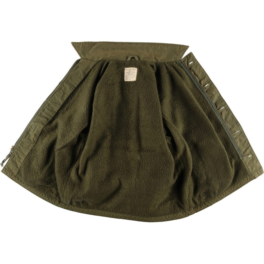 1970'S US Military A-2 Deck Jacket, Made in USA, Large (42-44), Men's Size L, Vintage Nylon Khaki type Vintage Second Hand