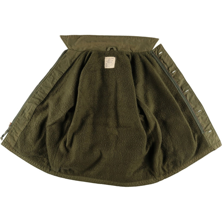 1970'S US Military A-2 Deck Jacket, Made in USA, Large (42-44), Men's Size L, Vintage Nylon Khaki type Vintage Second Hand