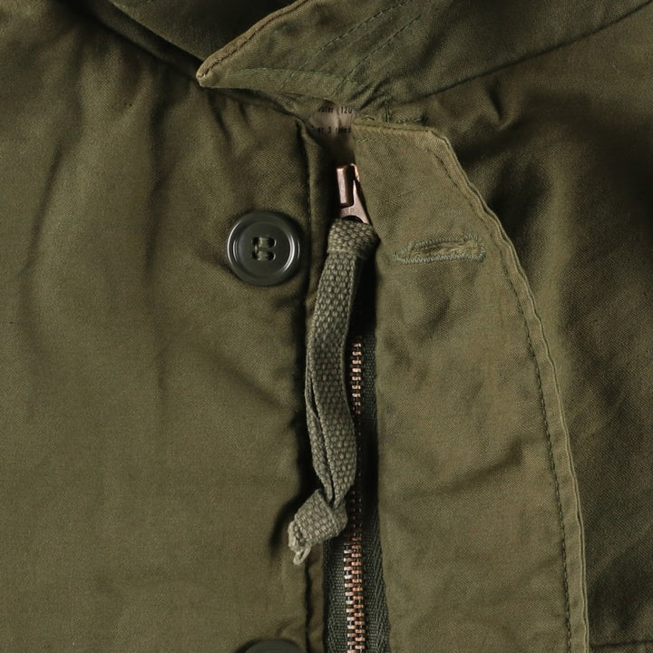 1970'S US Military A-2 Deck Jacket, Made in USA, Large (42-44), Men's Size L, Vintage Nylon Khaki type Vintage Second Hand