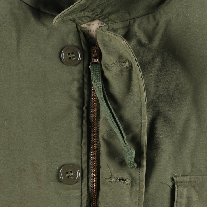 1970'S US Military A-2 Deck Jacket, Made in USA, Large (42-44), Men's Size L, Vintage Nylon Khaki type Vintage Second Hand
