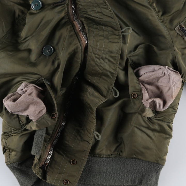 N-2B Padded Military Flight Jacket, Medium Size (Men's M equivalent) unclear Khaki type Vintage Second Hand