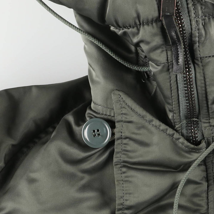 1980'S US Military Issue N-2B Padded Military Flight Jacket, Made in USA, Medium Size (Equivalent to Men's M), Vintage Nylon Khaki type Vintage Second Hand