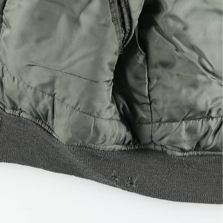 1980'S US Military Issue N-2B Padded Military Flight Jacket, Made in USA, Medium Size (Equivalent to Men's M), Vintage Nylon Khaki type Vintage Second Hand