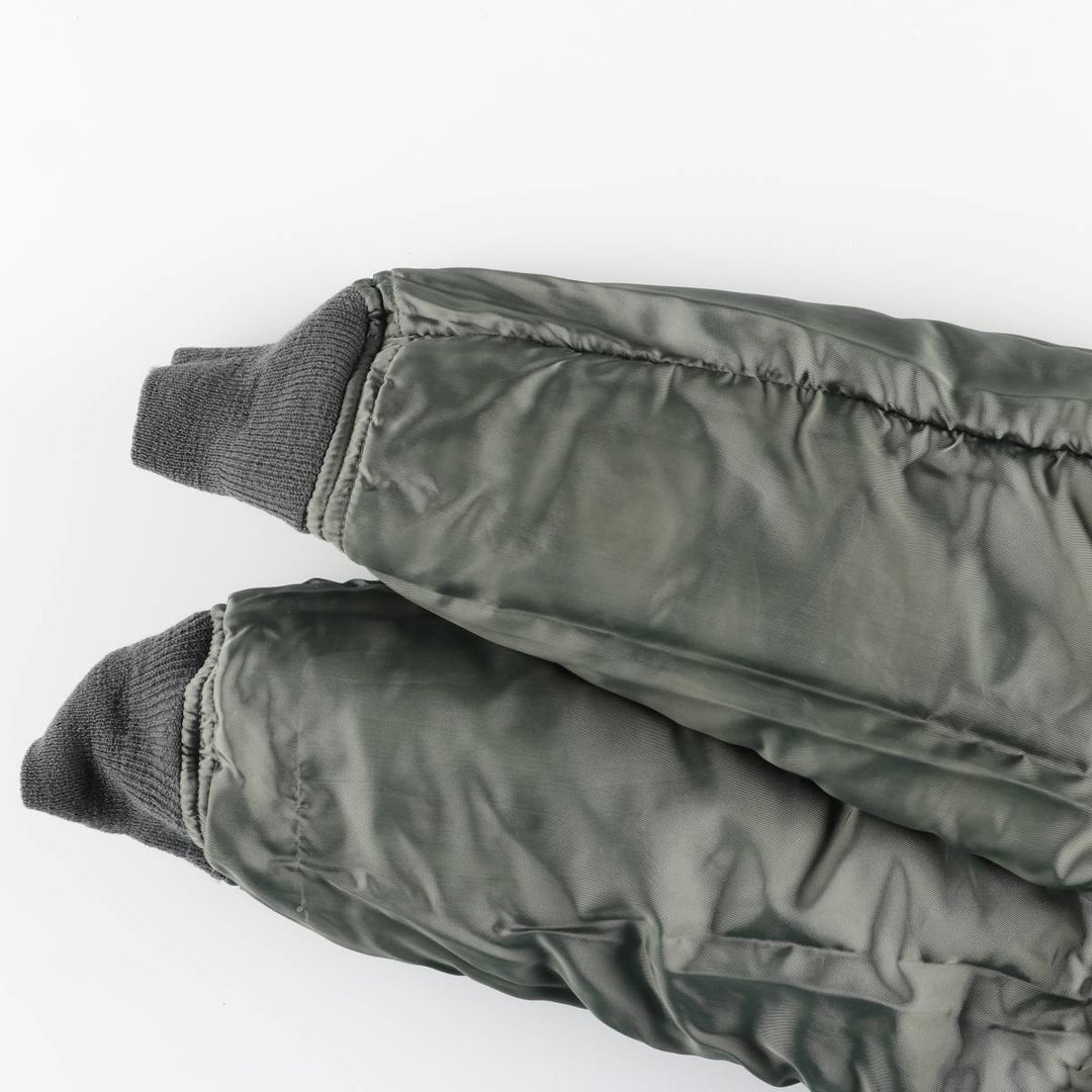 1980'S US Military Issue N-2B Padded Military Flight Jacket, Made in USA, Medium Size (Equivalent to Men's M), Vintage Nylon Khaki type Vintage Second Hand