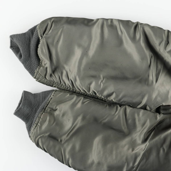 1980'S US Military Issue N-2B Padded Military Flight Jacket, Made in USA, Medium Size (Equivalent to Men's M), Vintage Nylon Khaki type Vintage Second Hand
