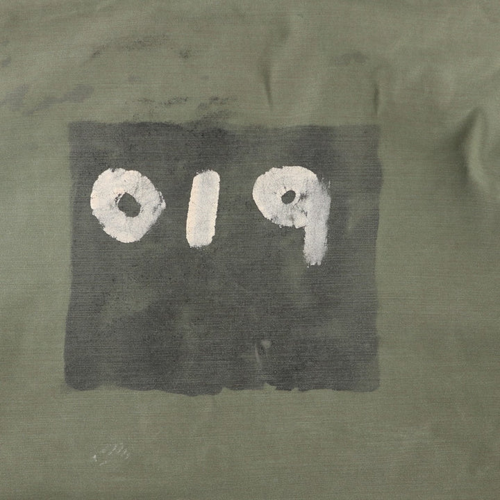 1980'S US Military A-2 Deck Jacket, Men's Size XL (approx.) Nylon Khaki type Vintage Second Hand